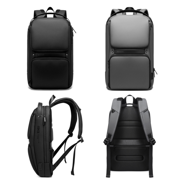 BANGE Bg-7261 Men Waterproof Business Laptop Backpack(Black& Gray ...