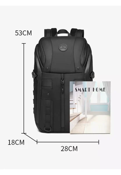 OZUKO Large Capacity Laptop Backpack Men's Multifunctional Waterproof 15.6-inch School Backpack Business Leisure Travel Backpack - Image 2